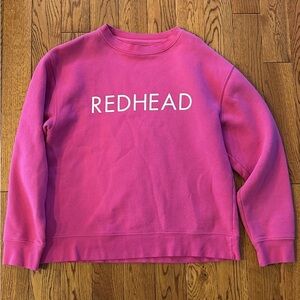 M/L Brunette the Label Pink 'REDHEAD' Sweatshirt